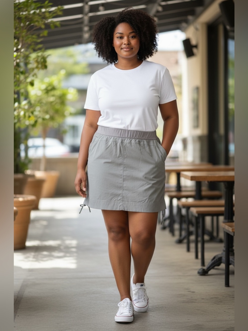 Columbia Light Gray Women's Pull-on Active Skort
